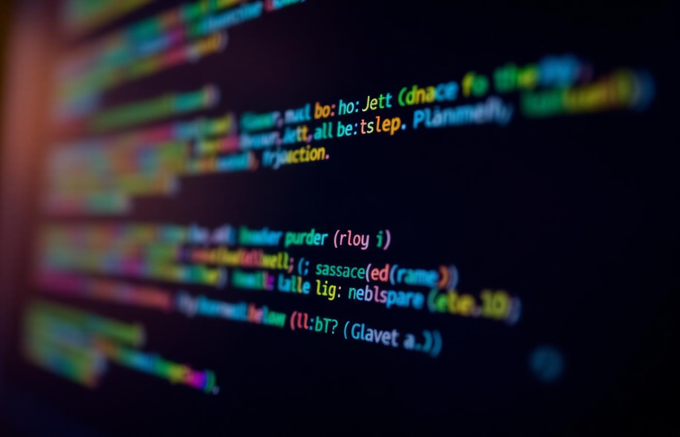 Editor showing colourful source code